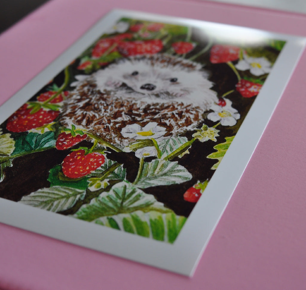 "Strawberries and spikes" art print