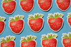 Strawberry vinyl sticker