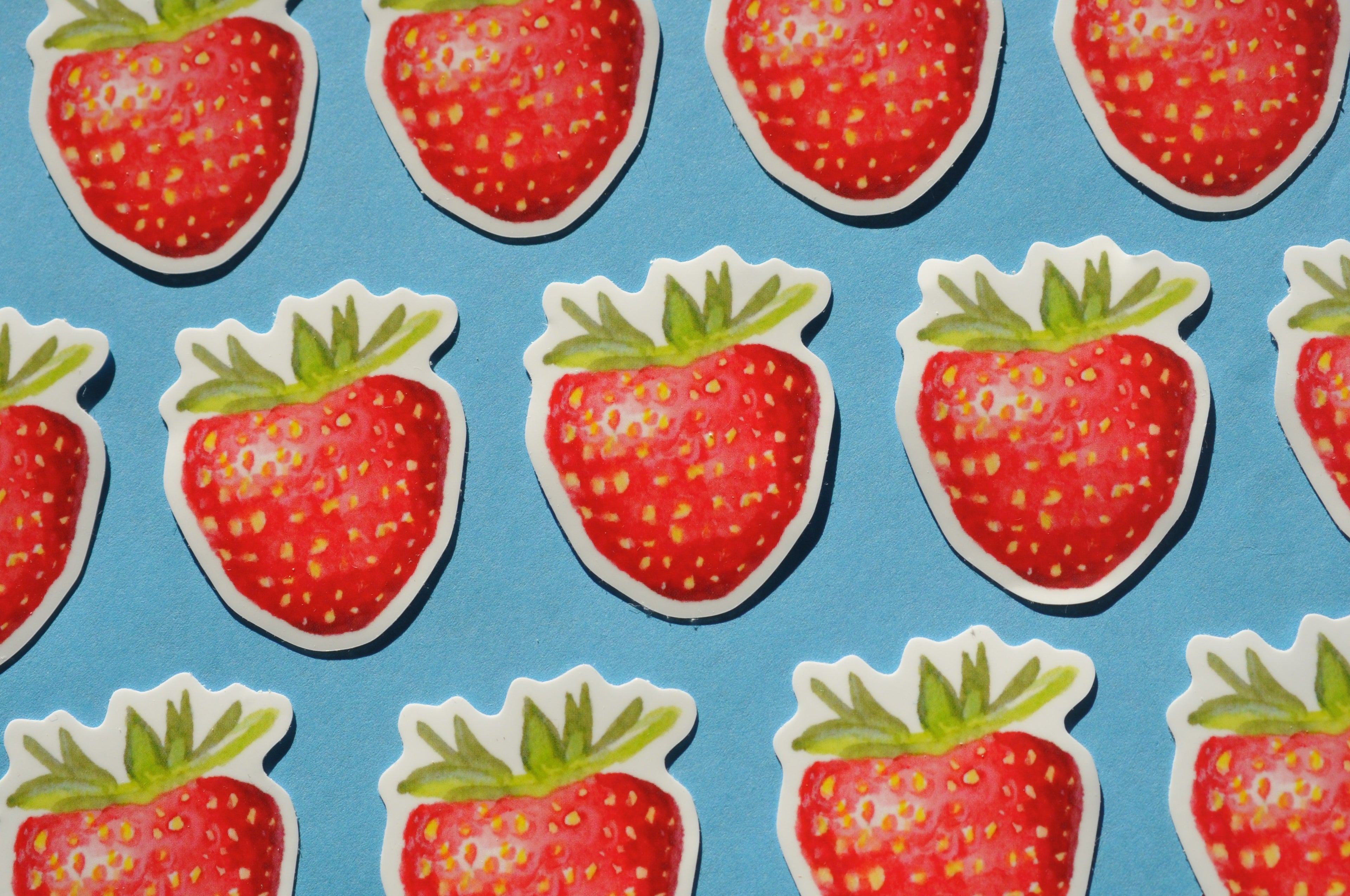 Strawberry vinyl sticker
