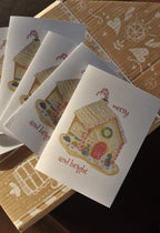 "Mouse and the gingerbread house" 10 pack of christmas cards